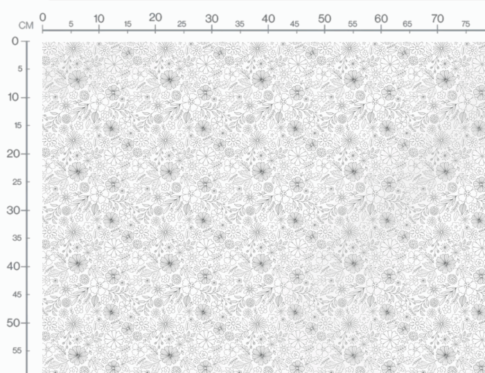 Tissu Imprimé Fleurs A Colorier, 7 tissus au choix – Image 3