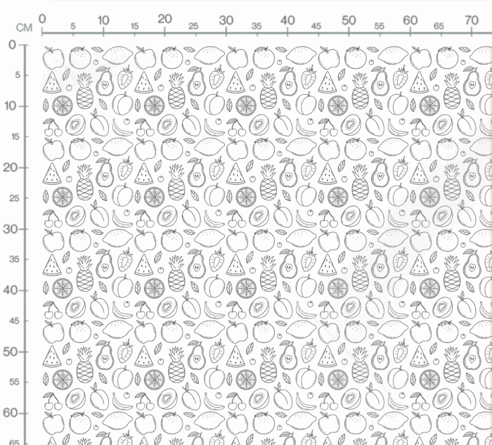 Tissu Imprimé Fruits A Colorier, 7 tissus au choix – Image 3