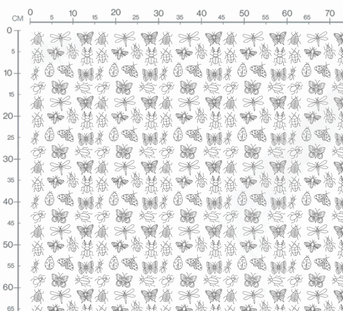 Tissu Imprimé Insectes A Colorier, 7 tissus au choix – Image 2