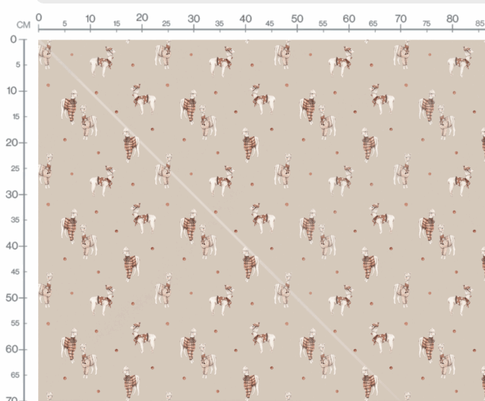 Tissu Imprimé Alpaga Pull Beige, 7 tissus au choix – Image 2