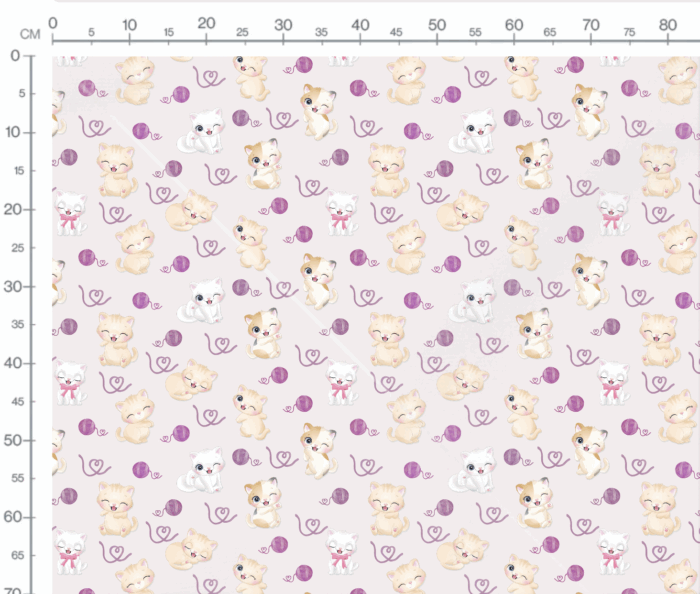 Tissu Imprimé Chatons Mignons Rose, 7 tissus au choix – Image 2