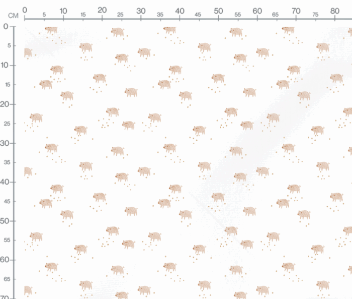 Tissu Imprimé Cochon Adorable, 7 tissus au choix – Image 3