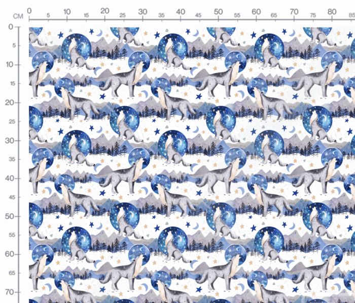 Tissu imprimé Designer Reve de Loup, 10 tissus au choix – Image 2