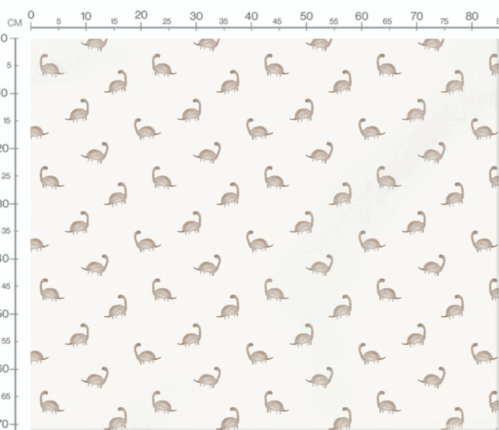 Tissu Imprimé Dinosaure Aquarelle Crème, 7 tissus au choix – Image 3
