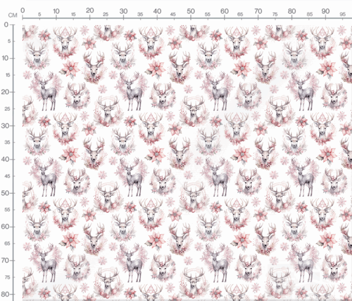 Tissu Imprimé Exclusif Noel Rose Renne, 11 tissus au choix – Image 3