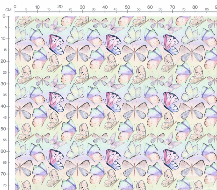 Tissu Exclusif Papillons Magiques Arc-en-Ciel, 10 tissus au choix – Image 2