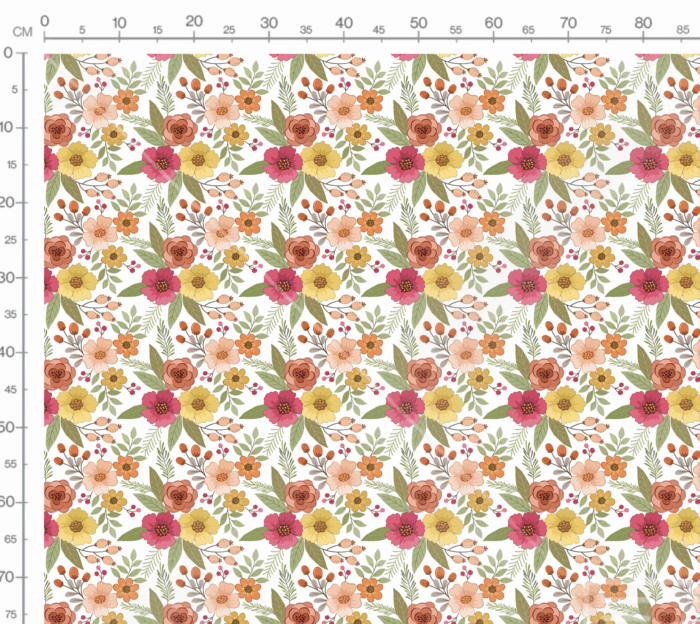 Tissu Imprimé Fleuri Amandine, 7 tissus au choix – Image 3