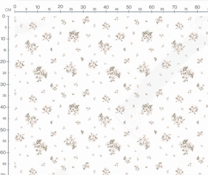 Tissu Imprimé Fleuri Eve Blanc, 7 tissus au choix – Image 3