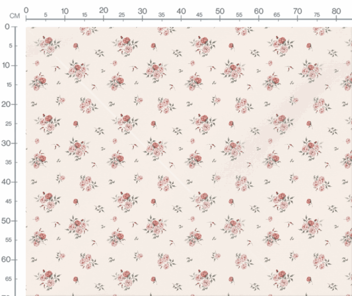 Tissu Imprimé Fleuri Mathilde Blush, 7 tissus au choix – Image 3