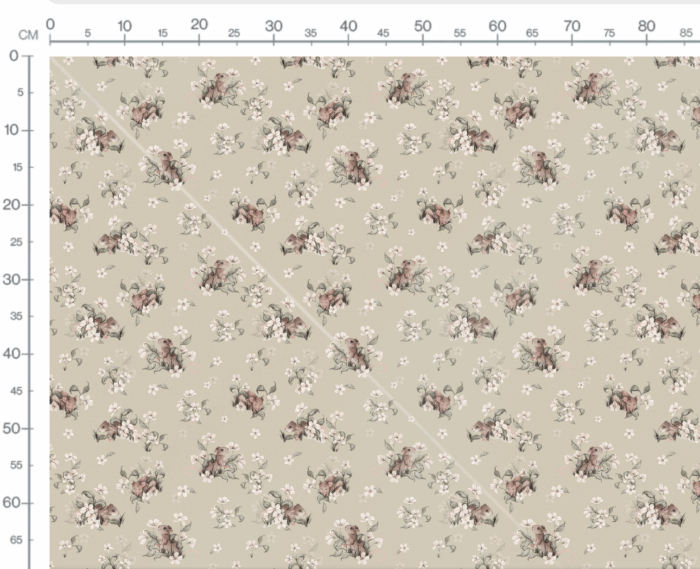 Tissu Imprimé Fleuri Souris Vert, 10 tissus au choix – Image 3