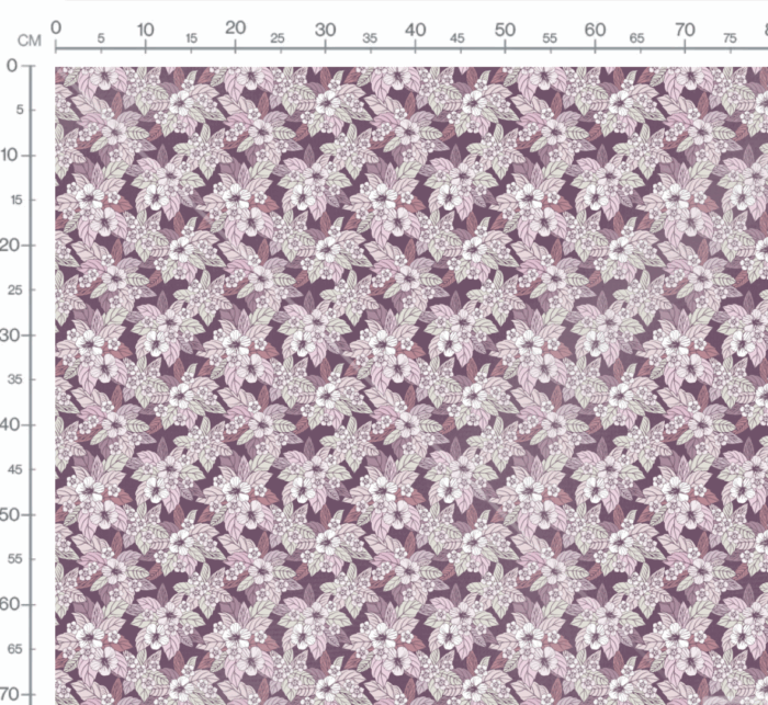 Tissu Imprimé Fleuri Tropical Elodie Violet, 7 tissus au choix – Image 3