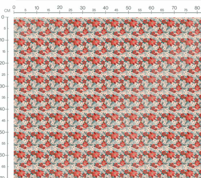 Tissu Imprimé Fleurs de Noel Blush, 7 tissus au choix – Image 2