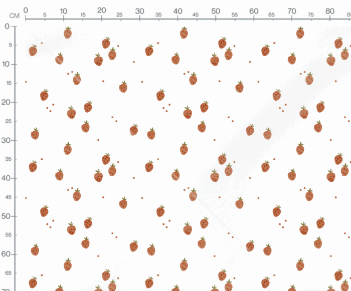 Tissu Imprimé Fraises Campagne, 10 tissus au choix – Image 2
