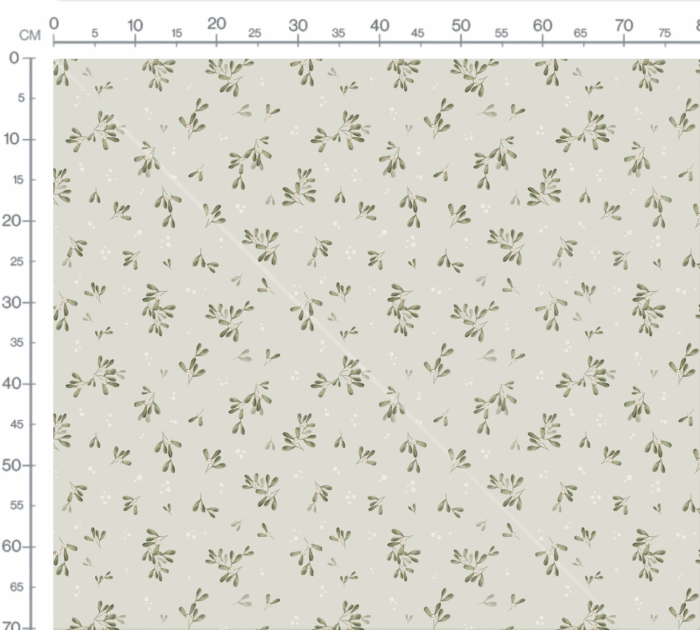 Tissu Imprimé Gui Fleuri Vert Clair, 7 tissus au choix – Image 3