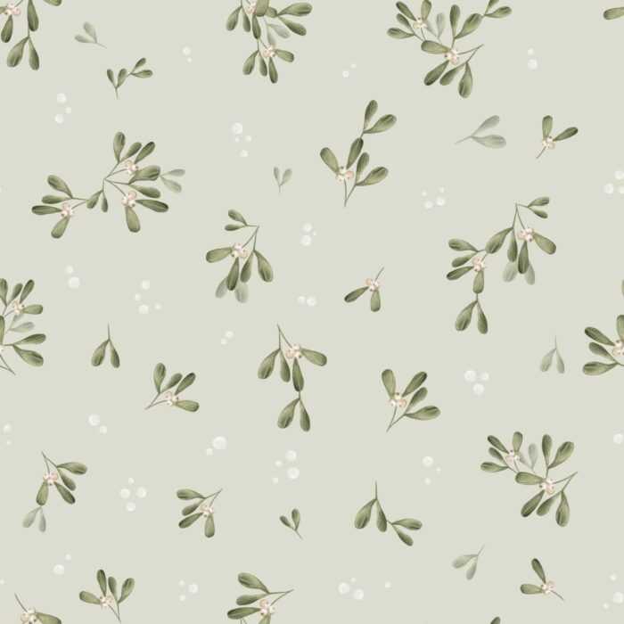 Tissu Imprimé Gui Fleuri Vert Clair, 7 tissus au choix