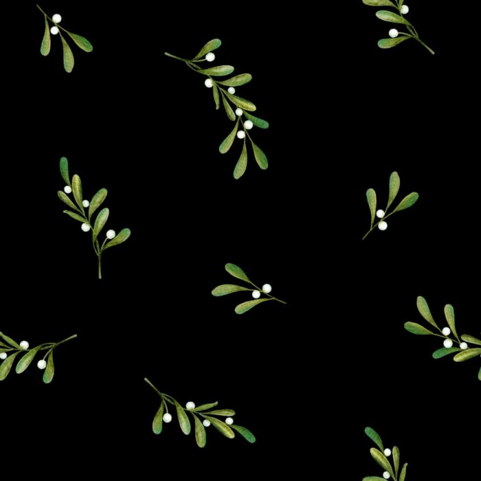 Tissu Imprimé Gui Fleurs Noir, 7 tissus au choix