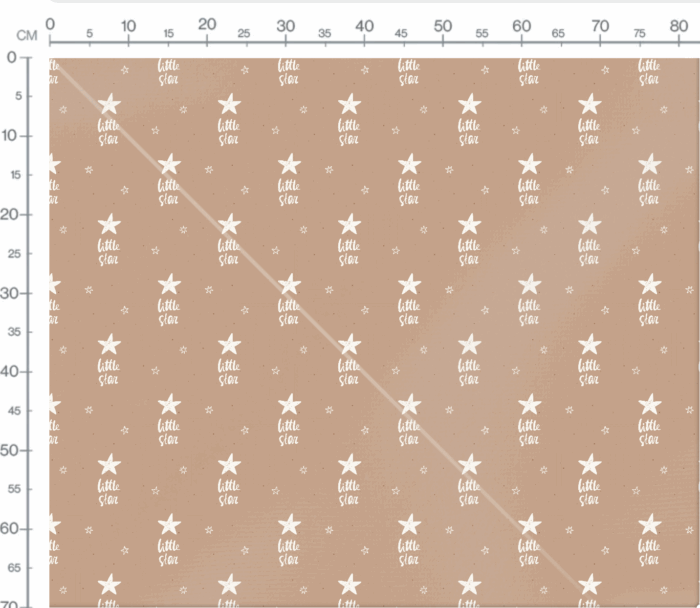Tissu Imprimé Little Star Caramel, 7 tissus au choix – Image 3
