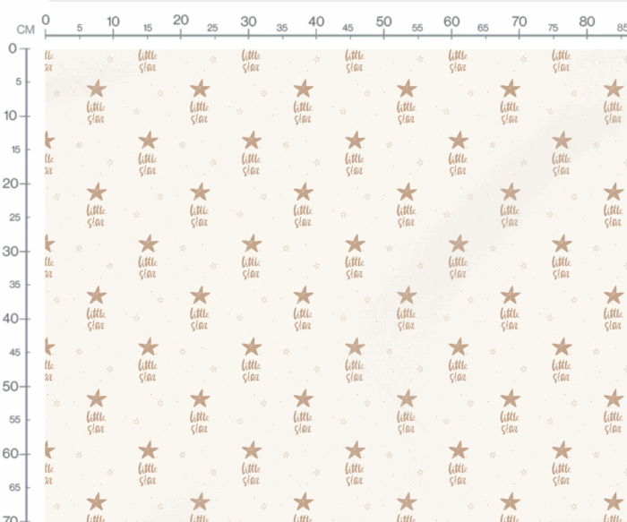 Tissu Imprimé Little Star Crème, 7 tissus au choix – Image 2