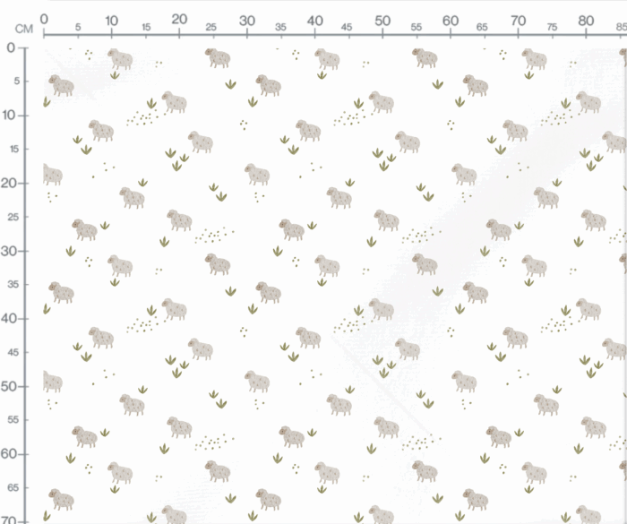Tissu Imprimé Mouton Adorable, 7 tissus au choix – Image 3