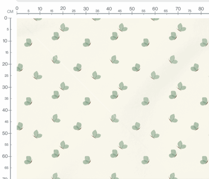 Tissu Imprimé Papillons Bonheur Menthe, 10 tissus au choix – Image 3