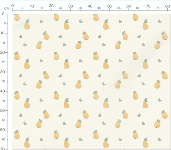 Tissu Imprimé Papillons Bonheur Poire Petit, 7 tissus au choix – Image 3