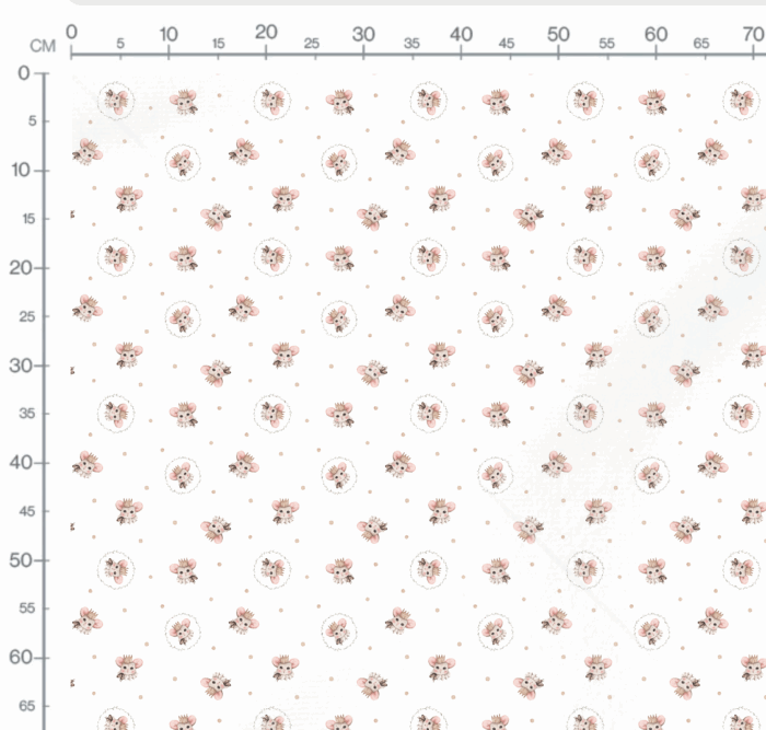 Tissu Imprimé Petit Prince Souris Blanc, 7 tissus au choix – Image 3