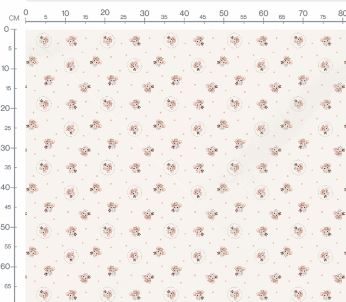 Tissu Imprimé Petit Prince Souris Crème, 7 tissus au choix – Image 3