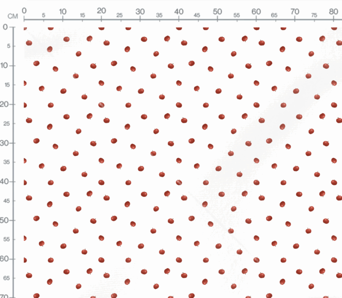 Tissu Imprimé Pommes Petites Blanc, 7 tissus au choix – Image 3