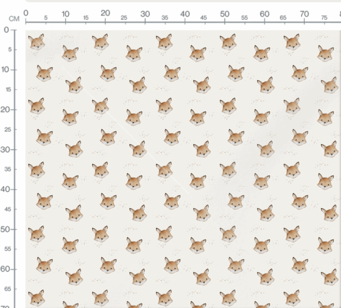 Tissu Imprimé Renard Adorable Animaux, 7 tissus au choix – Image 3