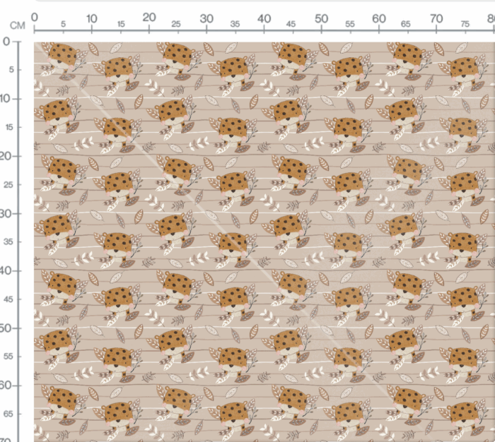 Tissu Imprimé Safari Léopard Mignon Beige, 7 tissus au choix – Image 3