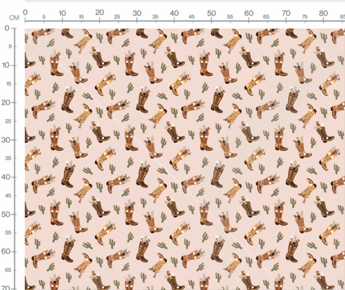 Tissu Imprimé Western Boho Blush, 7 tissus au choix – Image 3