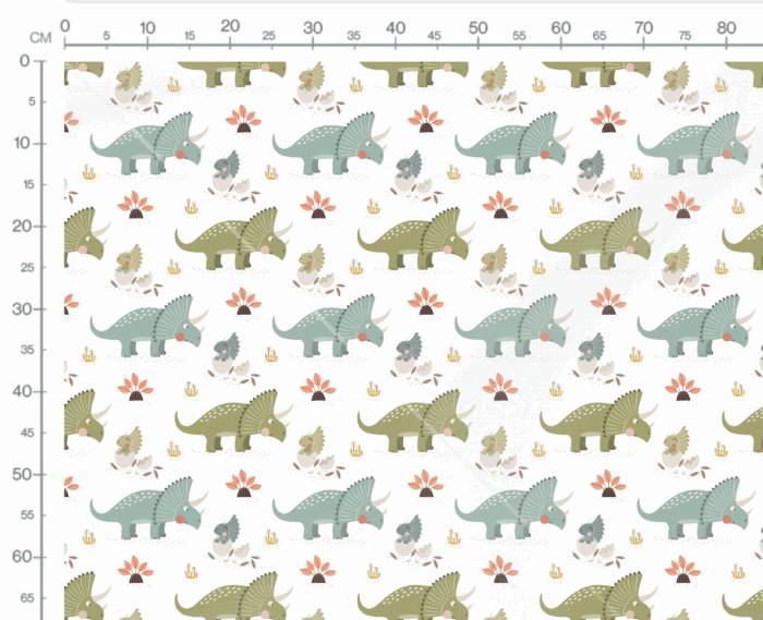 Tissu Imprimé Bebe Dinosaure Vert, 7 tissus au choix – Image 3