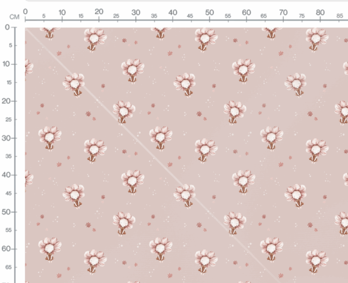 Tissu Imprimé Bebe Fille Fleur Rose, 7 tissus au choix – Image 3