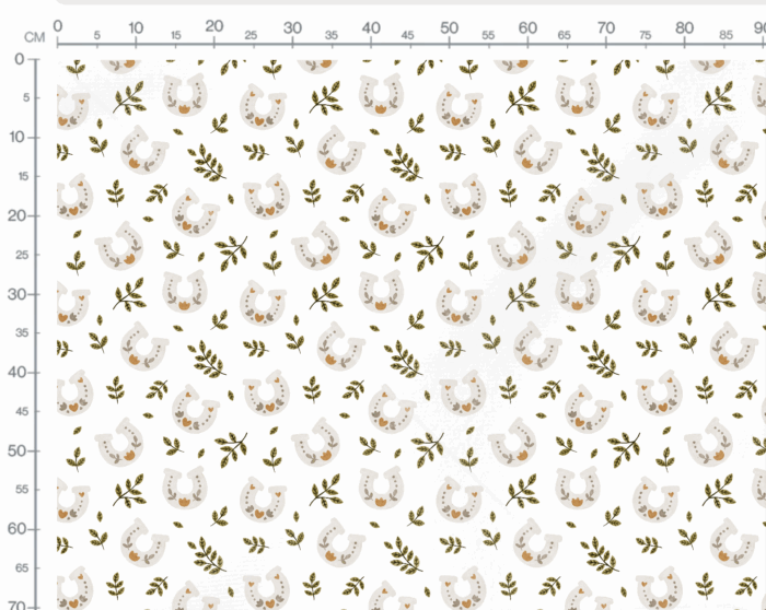 Tissu Imprimé Chevaux Fleuris Fer Blanc, 7 tissus au choix – Image 3