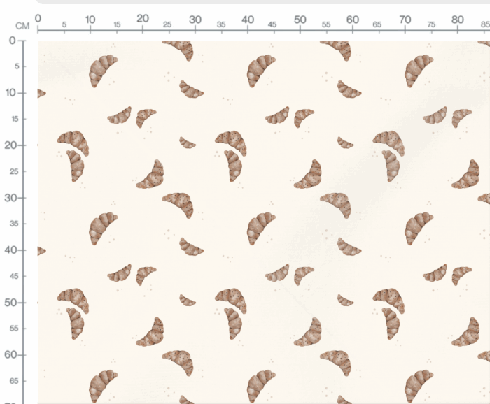 Tissu Imprimé Croissant Délice Crème, 7 tissus au choix – Image 3