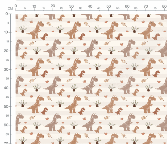 Tissu Imprimé Dinosaure avec Maman Beige, 7 tissus au choix – Image 3