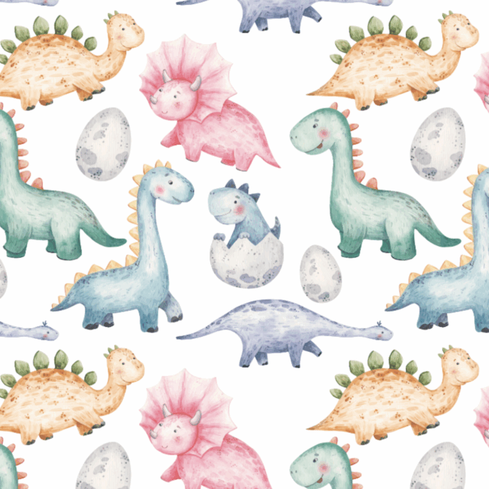 Tissu Exclusif Dinosaure Amis, 10 tissus au choix