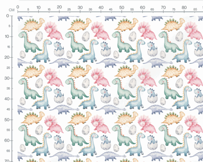 Tissu Exclusif Dinosaure Amis, 10 tissus au choix – Image 2