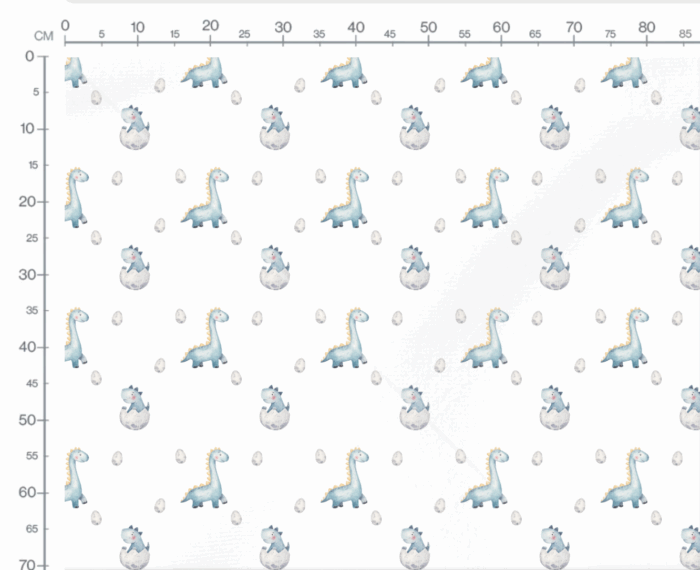 Tissu Imprimé Exclusif Dinosaure Amis Bleu, 7 tissus au choix – Image 3
