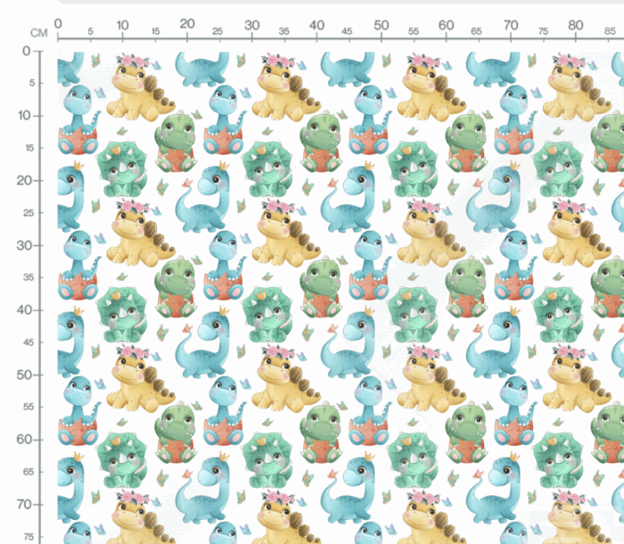 Tissu Exclusif Dinosaure Mignon et Amis, 10 tissus au choix – Image 2