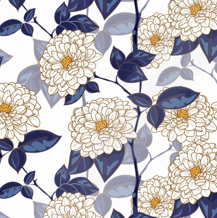 Tissu Imprimé Fleuri Gabrielle, 7 tissus au choix
