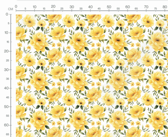 Tissu Imprimé Fleuri Laure Jaune, 7 tissus au choix – Image 3