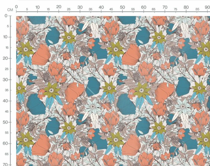 Tissu Imprimé Fleuri Victoria Couleurs, 7 tissus au choix – Image 3