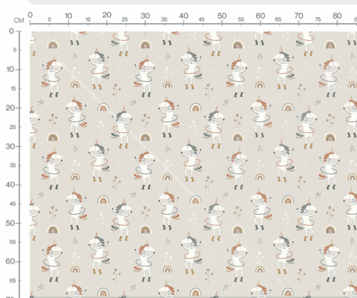 Tissu Imprimé Licorne Danse, 7 tissus au choix – Image 3