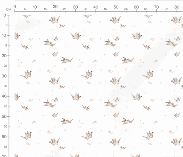 Tissu Imprimé Oiseaux en Papier Blanc, 7 tissus au choix – Image 3