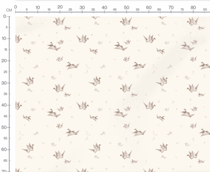 Tissu Imprimé Oiseaux en Papier Crème, 7 tissus au choix – Image 3