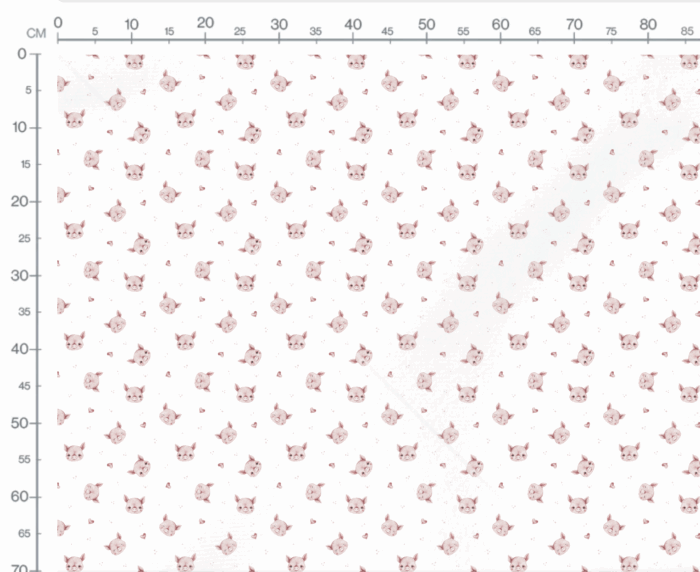 Tissu Imprimé Cochon Mignon Blanc, 7 tissus au choix – Image 3