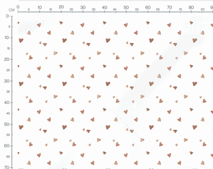 Tissu Imprimé Coeurs Marrons, 11 tissus au choix – Image 3