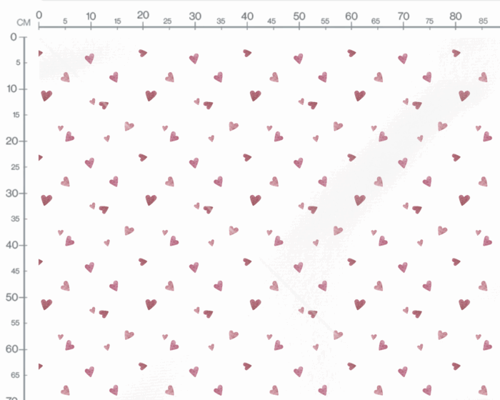 Tissu Imprimé Coeurs Roses, 11 tissus au choix – Image 3