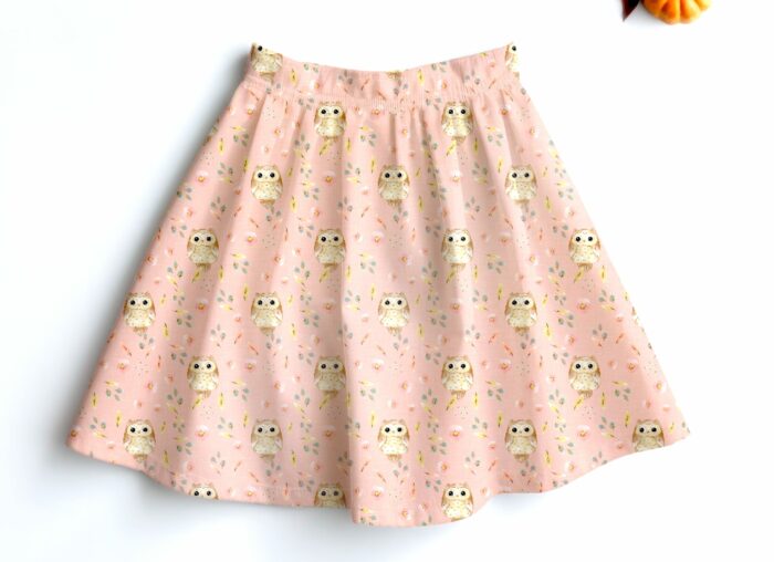 Tissu Imprimé Enfant Chouette Fleurs Rose, 10 tissus au choix – Image 4